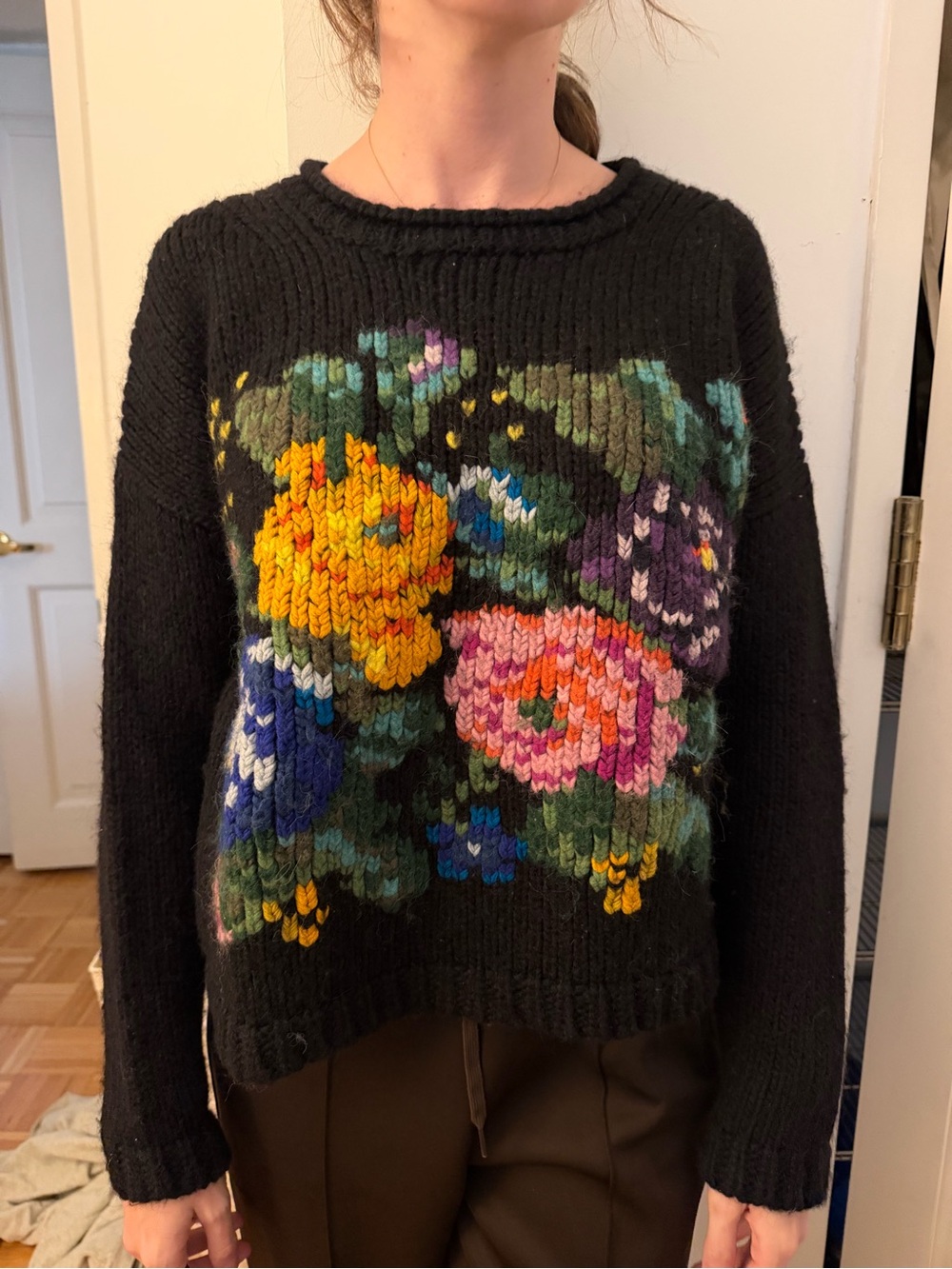 Vintage floral sweater